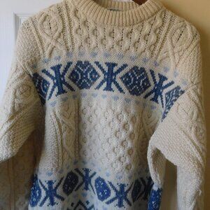 Irish Fisherman Sweater with Detail